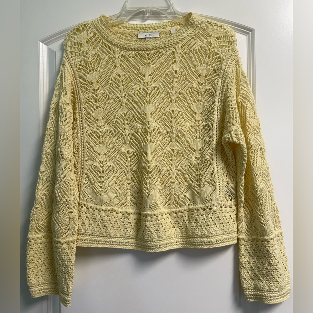 Vince Lace Patchwork Pullover Women's Sweater In … - image 2